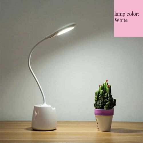 XDDYN Desk lamp USB led table light reading book light creative silicone hose Pen holder table lamp 3 modes touch eye protection
