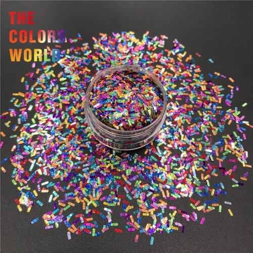 TCT-403 Strip 1*3MM Rectangle Mix Colors Nails Glitter Nail Art Decoration Tattoo Tumbler Crafts DIY Accessories Party Supplier