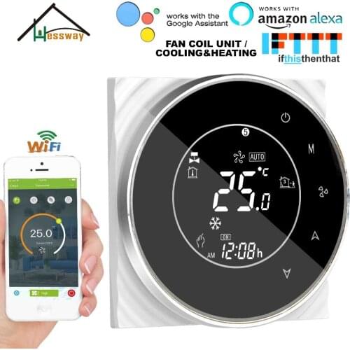 HESSWAY 2P cooling heating WIFI room thermostat temperature control switch for air conditioner by Works with Alexa Google home
