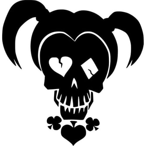 Creativity Skull Car Stickers Pvc Personality Auto Motorcycle Accessories Reflective Sunscreen Decals Black/silver, 15cm*14cm