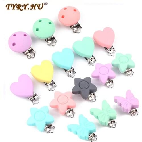 TYRY.HU 2pc Baby Pacifier Chain Dummy Clips Teething Silicone Holder Soothing Pacifier Clips And Accessories