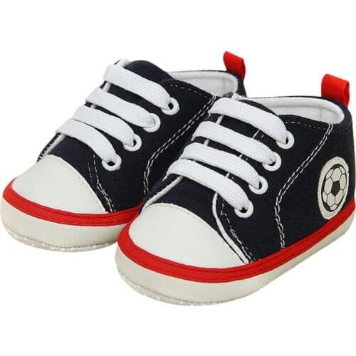 Spring Summer Toddler Baby Girls Boys Football Print Soft Crib Shoes Non-slip Sneakers Prewalkers Cloth Shoes