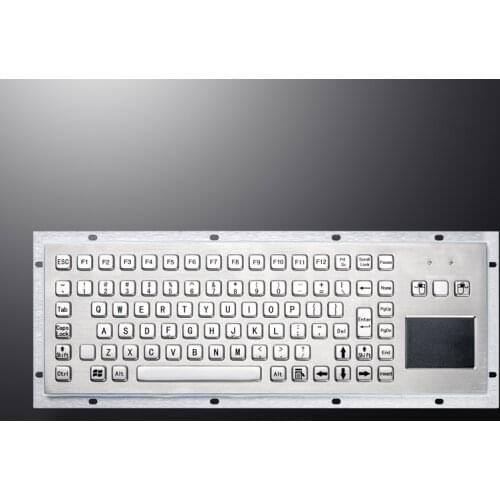 Embedded Mounting waterproof usb Industrial Metallic Stainless Steel keyboard metal keyboard with touchpad mouse