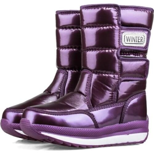 Woman child Snow Boots boys and girls Winter Warm Platform Fur Sequin Shoes Women Boots Bota ankle boots Parent-child shoes 2020