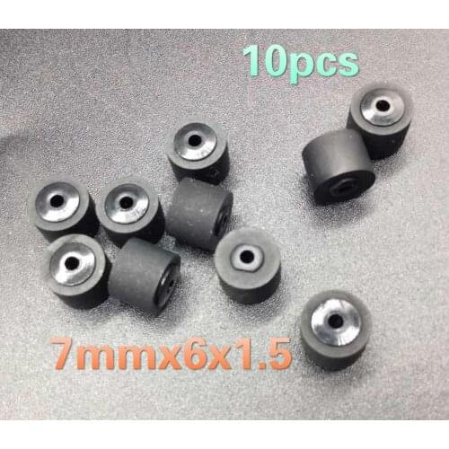 10pcs 7mmx6x1.5 pinch roller wheel belt pulley rubber audio recorder cassette deck tape recorder Stereo player for Sony walkman