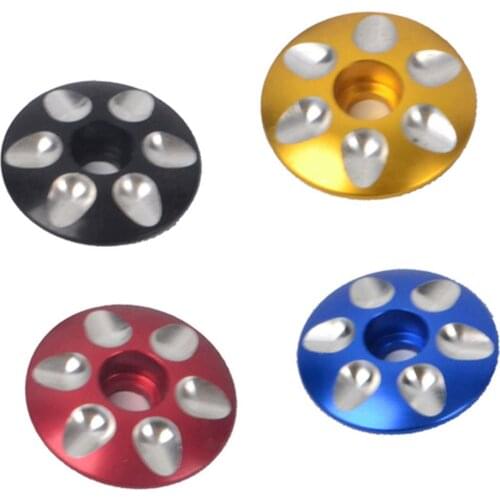 2Pcs Aluminum Alloy Bike Headset Stem Cover Top Cap for Road