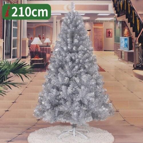 210cm Christmas tree black silver artificial Christmas tree decorations merry Christmas decorations for home free shipping