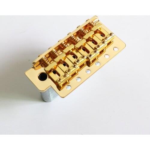 Free Shipping Donlis Electric guitar parts A set 6 vintage steel saddle Chrome Full size block ST guitar bridge