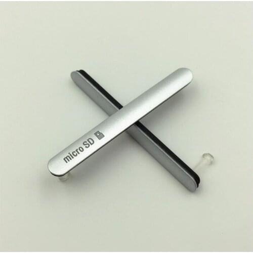 New 3 colors usb Cover Charger Port Dust Plug Cover + SIM Card Port Slot Cover for Sony Xperia Z3 Dual D6633 D6683