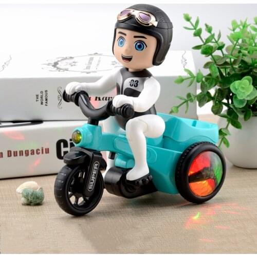 ChildrenS Electric Toy Stunt Tricycle Luminous Music Spinning Bicycle Baby Boy Girl Baby 0-1-2 Year Old Whirlpool Spinning Gift