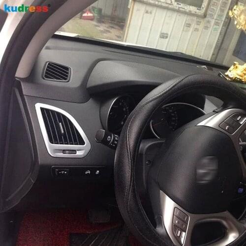 For Hyundai Tucson ix35 2011 2012 2013 2014 2015 Matte Interior mouldings Air Vent AC Cover Air Conditioning Outlet Trim 2pcs