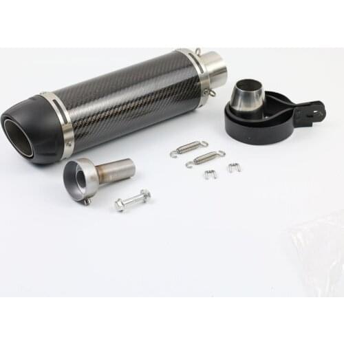 Motorcycle Exhaust Muffler Carbon Fiber Modified Motorbike Exhaust Pipe Muffler For GP Most Motorbike AK033