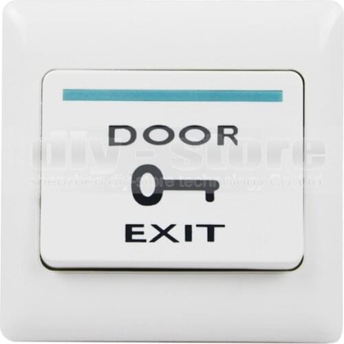 DIYSECUR Hot Sales Push Door Release Exit Button Switch for Electric Access Control System White