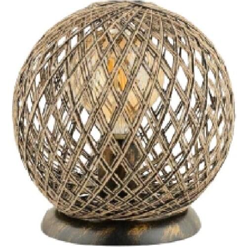 Hmydesign Bedroom Office Living Room For Home Decorative Stylish Designed Desk Lamp Balle Globe Lampshade Jute Black