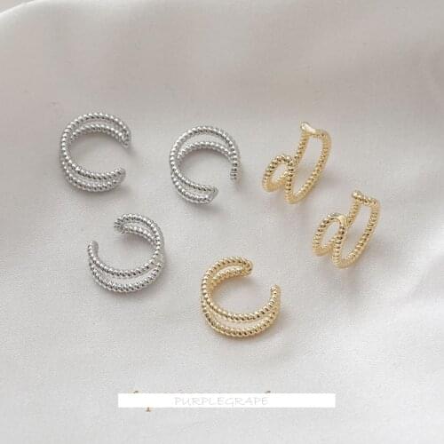 14K gold simple batch of flower painless ear bone clip earpiece hand for material accessories