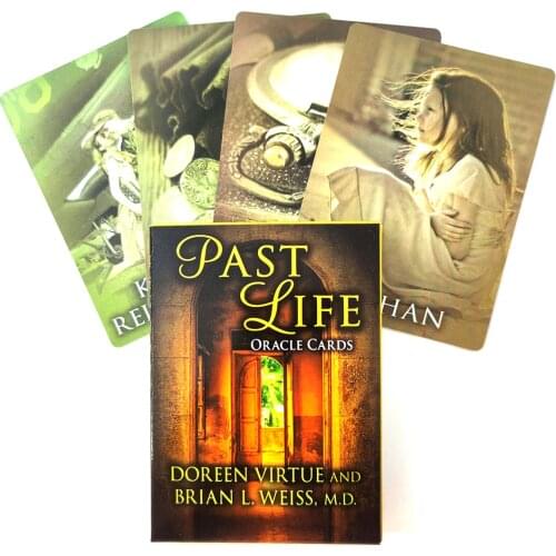 Past Life Oracle Cards Full English Tarot Cards Mystical Guidance Divination Entertainment Partys Board Game 44 Sheets/Box