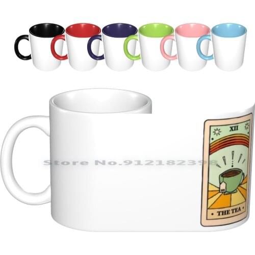 Tarot-The Tea Ceramic Mugs Coffee Cups Milk Tea Mug Sis Tea Once Upon A Time Tarot Map Funny Trend Cool Cup Alice Wonders