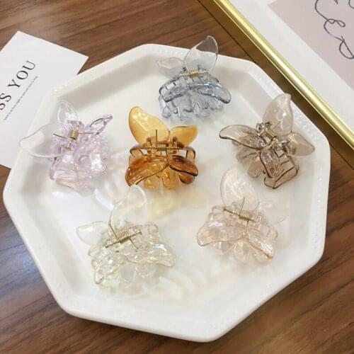 Cute mini butterfly shape transparent hair claws hair clips headwear hair accessories