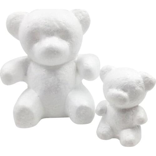 15*10cm Modelling Polystyrene Styrofoam Foam Bear Model Handmade Material Diy Bear Christmas Party Decoration Supplies Gifts