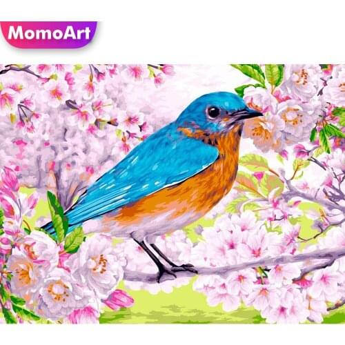 MomoArt 5D Diamond Painting Animal Needlework Diamond Embroidery Bird Cross Stitch Kits Mosaic Picture Of Rhinestones Home Decor