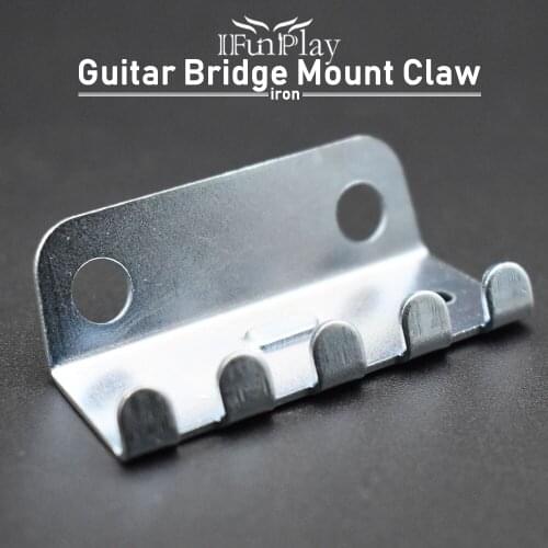 Tremolo Bridge Body Mount Claw Electric Guitar Double System Bridge Mount Claw with Screw Chrome Guitar Accessories