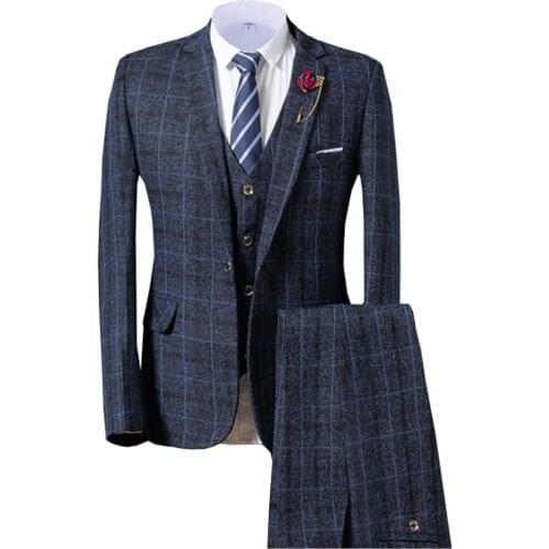 Men Suit 3 piece White V Neck Leisure Notched Lapel Tuxedos Men Suits for Wedding (Jacket+Pants+Vest)