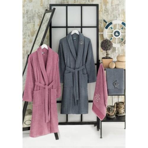 4 Pcs Bathrope Set Women Towel Men Sleepwear Soft Warm Pyjamas Bath robe Set