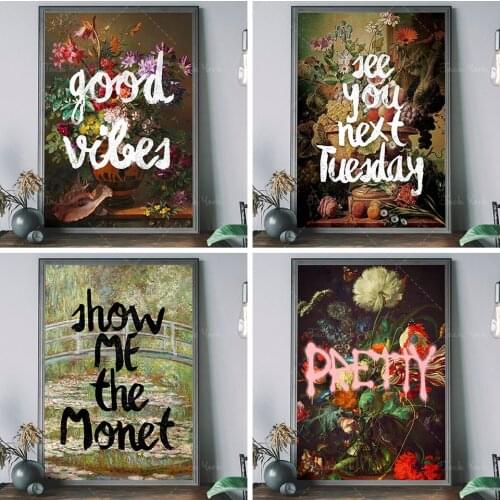 Good Vibes Wall Art, Aesthetic Quote Wall Art, Motivational Poster