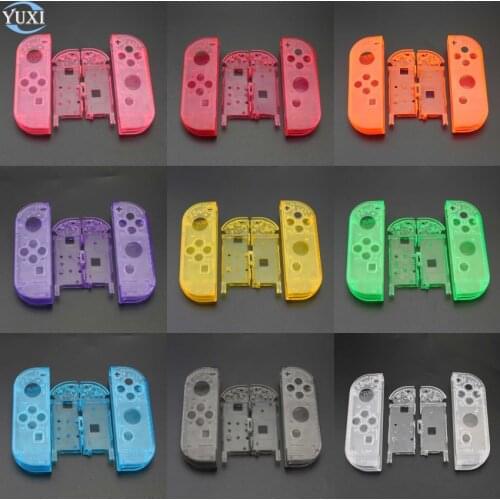YuXi Plastic Clear Housing Shell Cover Protective Case Nintend Switch NS Joy-Con Controller for JoyCon Replacement Parts