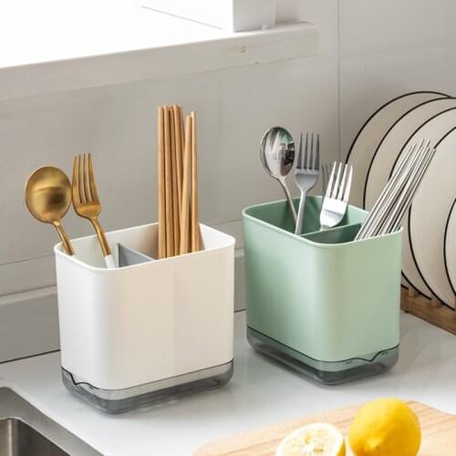 Drain Device Stand for Cutlery Spoons Dishes Keeps Covered Utensils Sets Storage Box Kitchen Apliances Kitchen Drawer Organizer