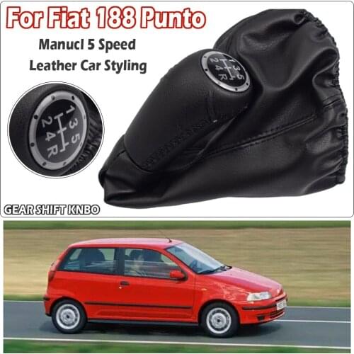 Car Shifter Stick Lever Gaiter Boot Cover PU Leather Gear Shift Knob For Fiat 188 Punto