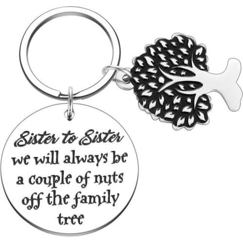 Sister Gifts To Sister From Sisters Day Keychain for Girls Women Best Friends Birthday Valentine Wedding Gifts Sisters Jewelry