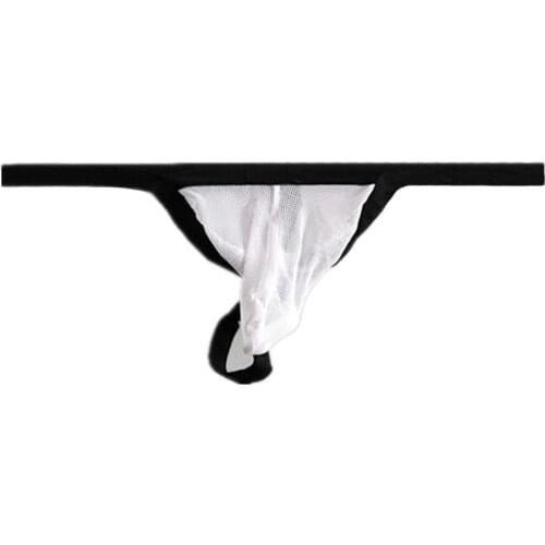 2020 New Sexy Men Thongs Underwear Mesh Transparent Briefs G-Strings Male Erotic Gay See Through T-Back Thong Low Rise Underwear