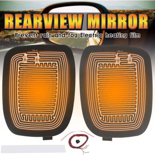 Universal DC 12V Car Side Mirror Heater Wing Mirror Heated Pad Quick Warm Heated mirrors Defogger Remove Ice\Frost Safe Driving