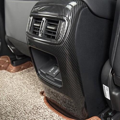 YAQUICKA For Honda CRV CR-V 2017 Car Interior Rear Air Outlet Vent Panel Trim Cover Anti-kick Frame Styling Mouldings