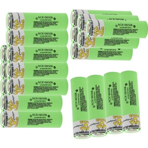 YECKPOWO 18650 battery NCR18650B li-ion batteries lithium akkumulator 3400mah 3.7V Russia warehouse fast delivery 18650 charger