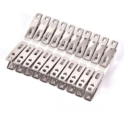 20PCS Clips Letter Clips Stainless Steel Silver Metal Paper Binder Grip Clips Clamp Office Tool Supplies
