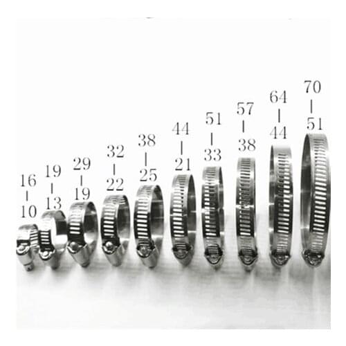 1/2/5pcs Pipe Clamps Genuine Jubilee Stainless Steel Hose Clips Fuel Hose Pipe Clamps Worm Drive Durable Anti-oxidation