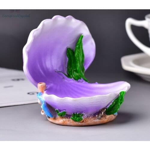 Pearl Shell Crystal Ball Stand Base Resin Home Decor Sphere Holder Multi-color