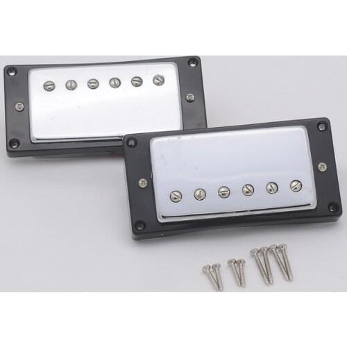 1 Set Electric Guitar Alnico Humbucker Pickup For LP Chrome Cover ( #0413 )