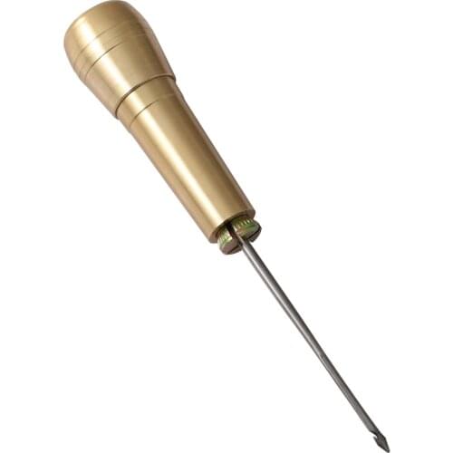 1sets Sewing Shoe Repair Tool Awl Leather Craft Kit Tools with Copper Handle Cone Needle Canvas Sewing Hand Stitcher