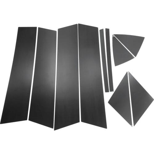 10Pc Mirror Effect Plastic Window Pillar Posts Trims Set for Mazda 3 Axela 14-17