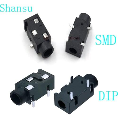 10pcs The power socket PJ-320B Audio socket The aperture=3.5 DIP/SMD PJ320B Headphone socket