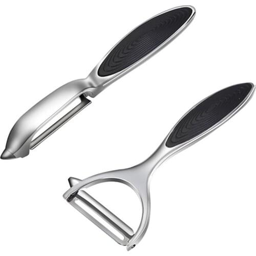 2 Pcs Lightweight Ergonomic Design Stainless Steel Peeler Fruit Melon Planer ABS Handle Peeler Kitchen Gadget