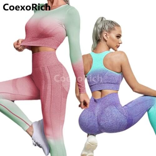 2021 Sport Bra Oufit Women Gym Set Yoga Suit Seamless Crop Tank Top High Waist Leggings for Fitness Suit Sportswear Tracksuit