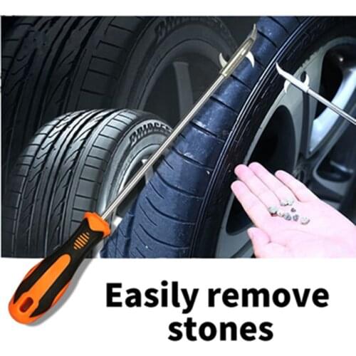 Car Tire Cleaning Hook Multifunctional Stone Cleaning Groove Broken Stone Remover Slot Stones Cleaner Tool Auto Repair Tools