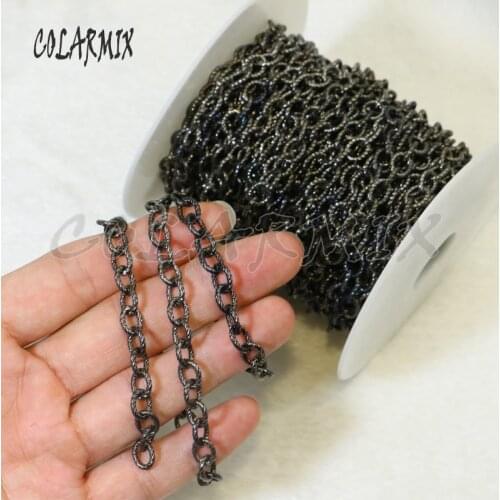 5meters Black Gun chain necklace Chains accessories O chain with Grain for jewelry making 9447