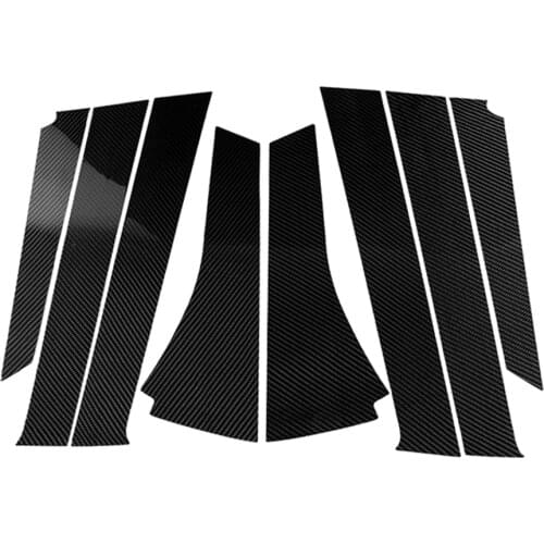 Window B Pillar Post Trim Cover Carbon Fiber Decorative Sticker for Honda Fit/Jazz 2014-2018 Car Styling Accessories