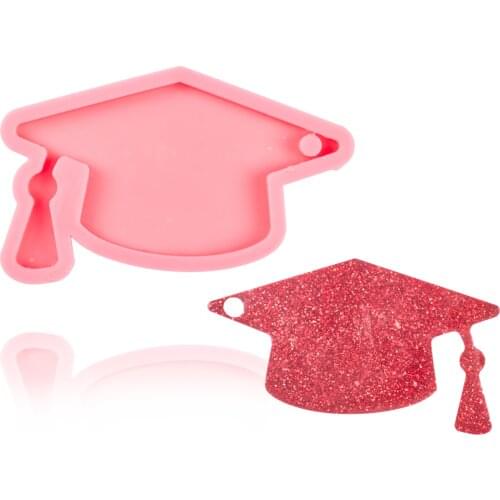 Hat Mold Silicone Molds DIY Graduation Hat Resin Epoxy Keychains Mould Custom keychain