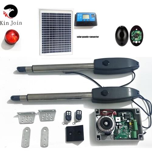 KinJoin 400KG Actuator Closer Swing Door Gate Opener Operator For Access Control Swing Gate Opener Automatic Dual Arms Electric